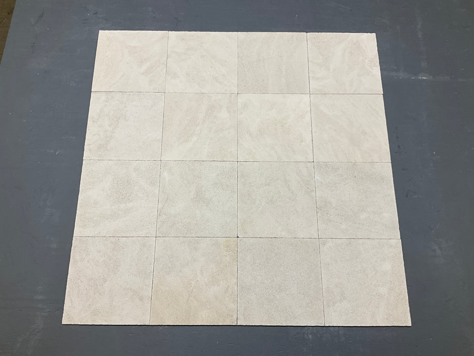 Mocha Cream Tumbled Limestone Tile - 12" x 12"