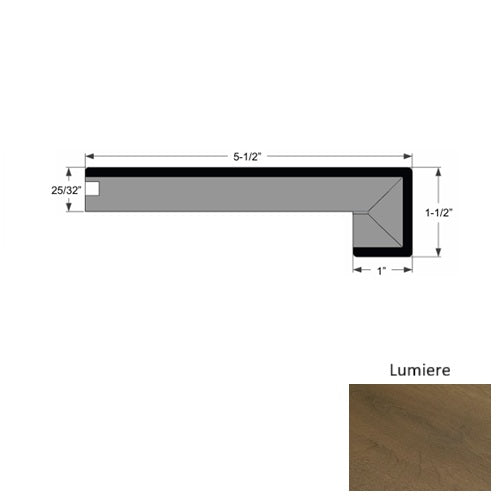 La Grande Wood Lumiere Square Stair Nose Urethane 1