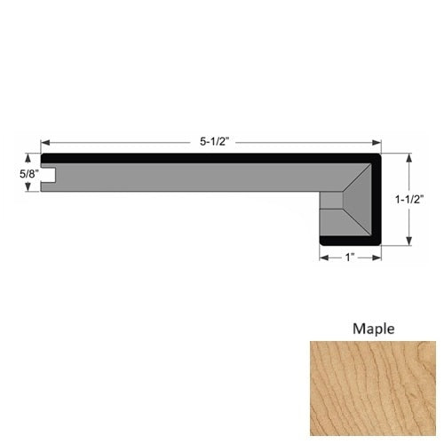 Vinland Wood Maple Square Stair Nose Urethane 1