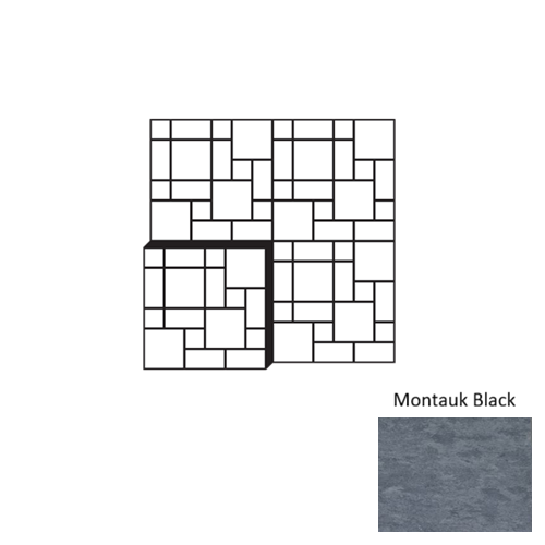 Montauk Black 24 Inch Brushed Slate Cuzco Block Ashlar Pattern — Stone ...