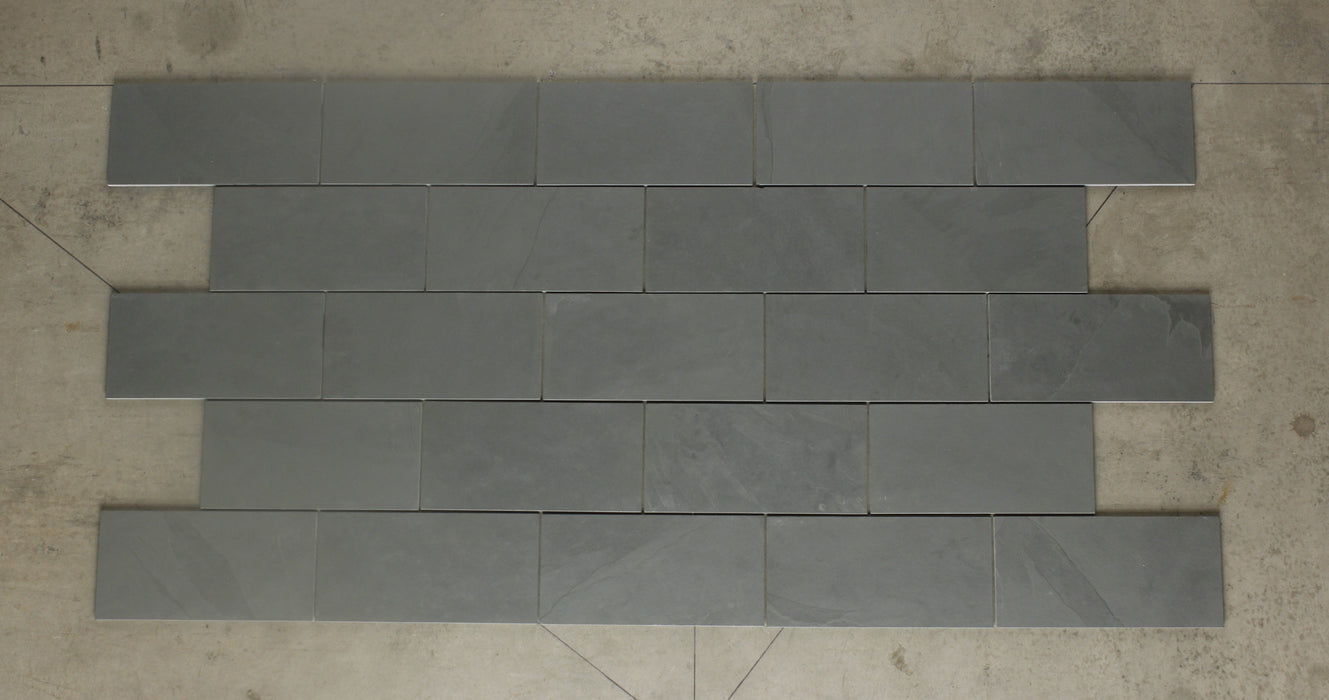 Montauk Blue Slate Chiseled Tile - 4" x 8" x 3/8"