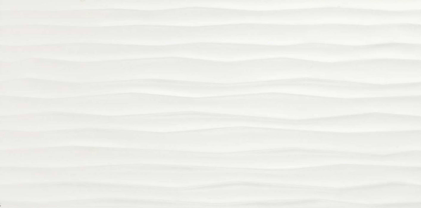 Full Tile Sample - Mood Wall Oceana White Ceramic Tile - 12" x 24" x 9.5 MM Glossy