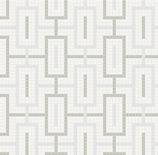 Full Sheet Sample - Soho Morning Blend Chain Pattern Porcelain Mosaic - 11.50" x 11.50" x 6 MM Matte
