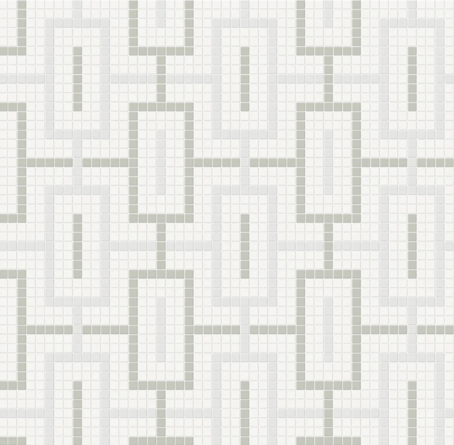 Full Sheet Sample - Soho Morning Blend Chain Pattern Porcelain Mosaic - 11.50" x 11.50" Matte