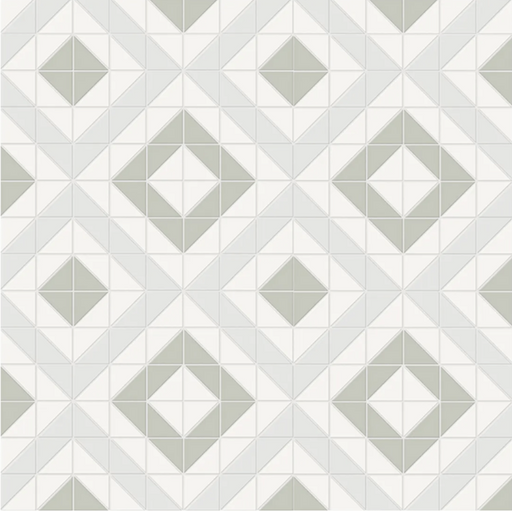 Full Sheet Sample - Soho Morning Blend Cubic Pattern Porcelain Mosaic - 10" x 10" x 6 MM Matte