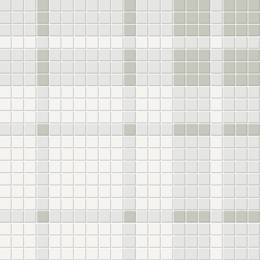 Full Sheet Sample - Soho Morning Blend Plaid Pattern Porcelain Mosaic - 13.25" x 13.25" Matte