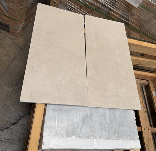 Moroccan Limestone Tile - 12" x 24" x 3/8" Honed