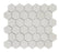 Full Sheet Sample - Gallery Tuscan Bianco Hexagon Porcelain Mosaic - 2" x 2" Matte