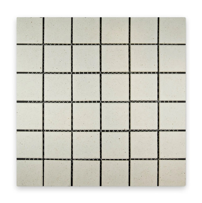 Mugi Shiro Matte Porcelain Mosaic - 2" x 2"