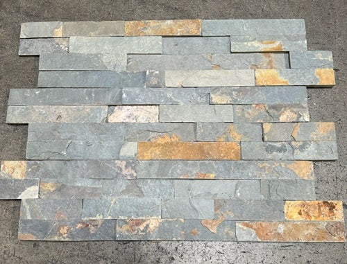 Multi Color Natural Cleft Slate Ledgestone - 6" x 24" 2