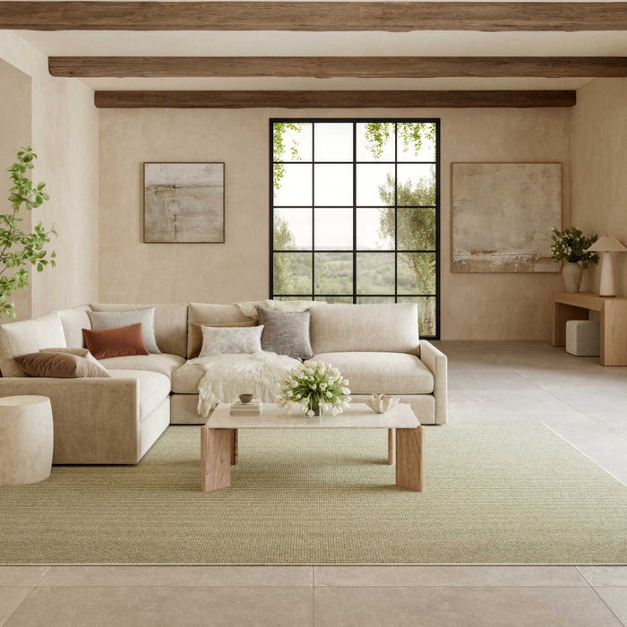 Natural Texture Polyester Ivory Green NTX01 IVGRE
