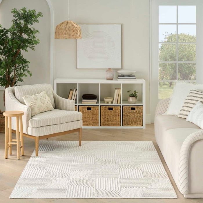 Natural Texture Polyester IV Ivory