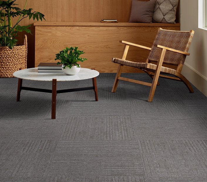 Natural Slate Native Belonging Nylon Carpet Tile - Textured