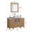 CVC Natural Oak Solid Wood with Basin Engineered Marble Top and Mirror CVC24 Bathroom Cabinet - 48" x 18.5" x 36"