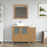 CVC Solid Wood Natural Oak Bathroom Cabinet Natural Oak