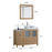 CVC Solid Wood Natural Oak Bathroom Cabinet Natural Oak