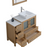 CVC Solid Wood Natural Oak Bathroom Cabinet Natural Oak