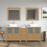 CVC Solid Wood Natural Oak Bathroom Cabinet Natural Oak