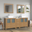 CVC Solid Wood Natural Oak Bathroom Cabinet Natural Oak