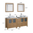 CVC Solid Wood Natural Oak Bathroom Cabinet Natural Oak