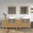 CVC Solid Wood Natural Oak Bathroom Cabinet Natural Oak