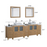 CVC Solid Wood Natural Oak Bathroom Cabinet Natural Oak