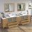 CVC Natural Oak Solid Wood with White Engineered Marble Top and Mirror CVC36 Bathroom Cabinet - 108" x 18.5" x 36"