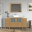 CVC Solid Wood Natural Oak Bathroom Cabinet Natural Oak
