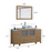 CVC Solid Wood Natural Oak Bathroom Cabinet Natural Oak