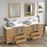 CVC Solid Wood Natural Oak Bathroom Cabinet Natural Oak 3
