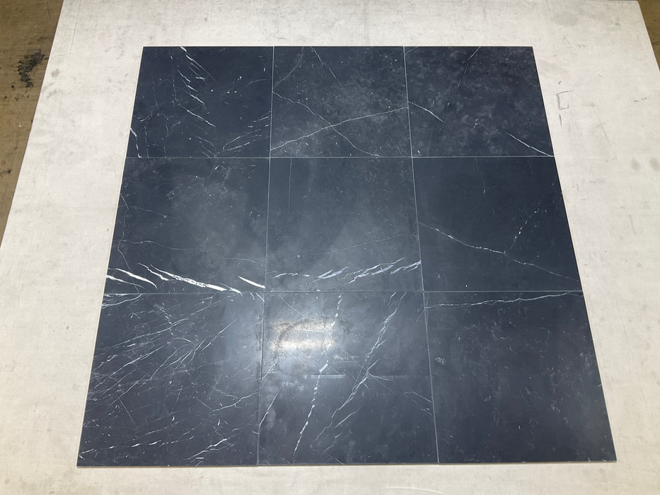 Nero Marquina Marble Tile Honed 1