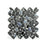 Full Sheet Sample - Artesano Reciclado Nero Shimmer Pebble Marble Mosaic - 10.6" x 10.6" x 3/8" Glossy