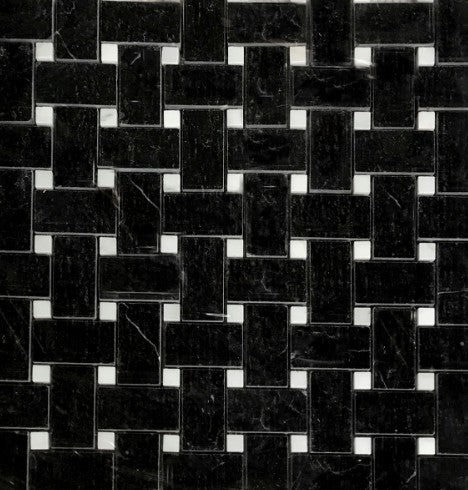 Nero Marquina Marble Mosaic Polished 1