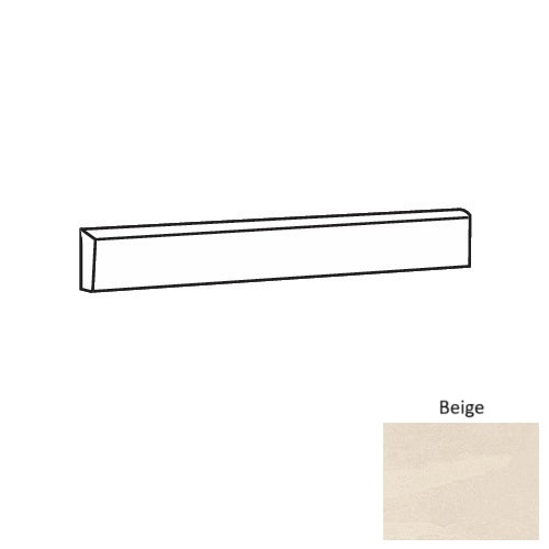 NetZero Beige Porcelain Floor & Wall Trim - 3" x 24" Bullnose