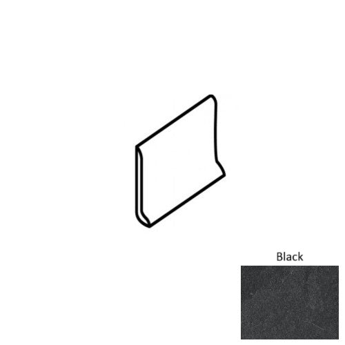 NetZero Lava Porcelain Floor & Wall Trim - 6" x 12" Rounded Top Cove Base