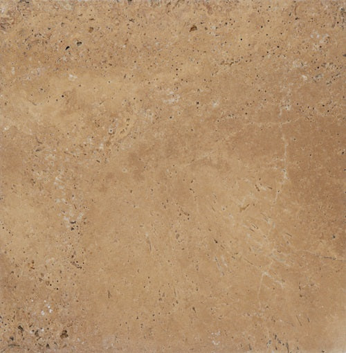 Full Tile Sample - Noche Travertine Tile - 18" x 18" x 1/2" Brushed