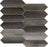 Full Sheet Sample - Nori Nero Losanga Porcelain Mosaic - 12" x 12.5" x 10 MM Matte