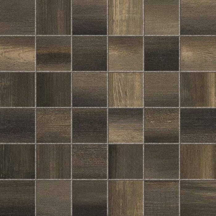 Full Sheet Sample - Nori Rosso Porcelain Mosaic - 12" x 12" x 10 MM Matte