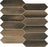 Full Sheet Sample - Nori Rosso Losanga Porcelain Mosaic - 12" x 12.5" x 10 MM Matte