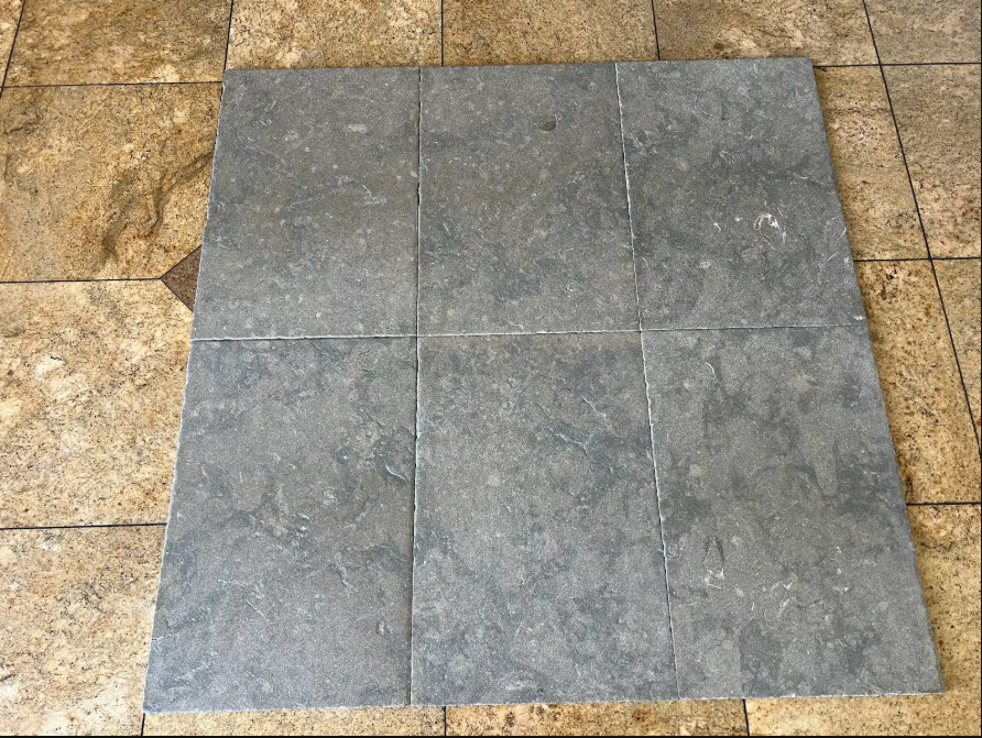 Nova Blue (Azul Lagos) Limestone Tile - Antique & Chiseled