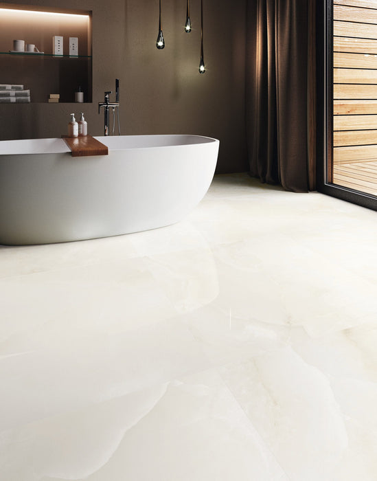 Onix Blanco Porcelain White Tile Polish 1