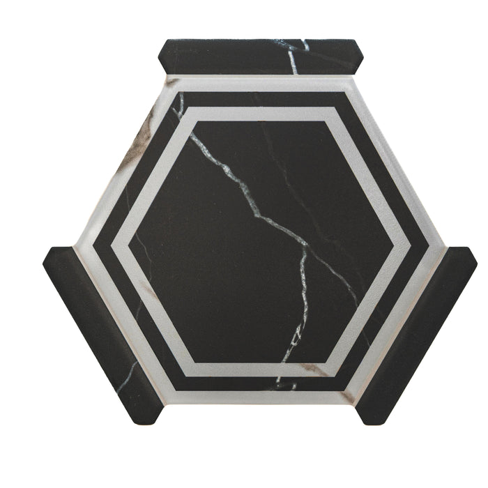 Avant Hexagon Porcelain Ontario Night Tile Matte 1
