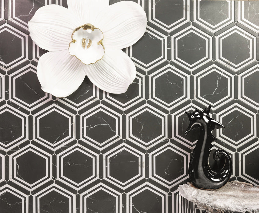 Avant Hexagon Porcelain Ontario Night Tile Matte 2