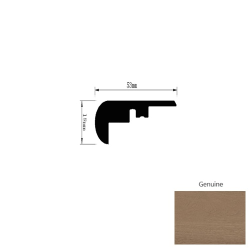 Genesis Authentics Genuine Luxury Vinyl Moulding / Trim - 94" Overlap Stair Nose