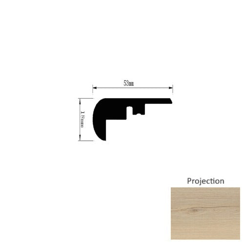 Genesis Silhouette Projection Luxury Vinyl Moulding / Trim - 94" Overlap Stair Nose