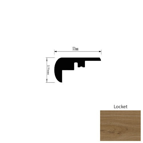 Genesis Silhouette Locket Luxury Vinyl Moulding / Trim - 94" Overlap Stair Nose