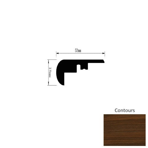 Genesis Silhouette Contours Luxury Vinyl Moulding / Trim - 94" Overlap Stair Nose