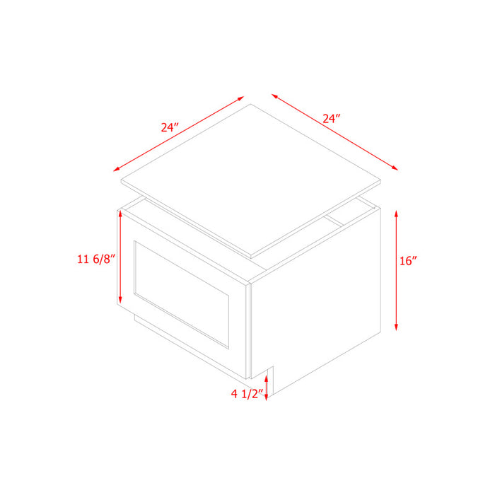 Mallorca White Wood Oven Drawer Base Cabinet 4