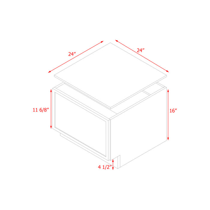 Shady White Wood Oven Drawer Base Cabinet 4