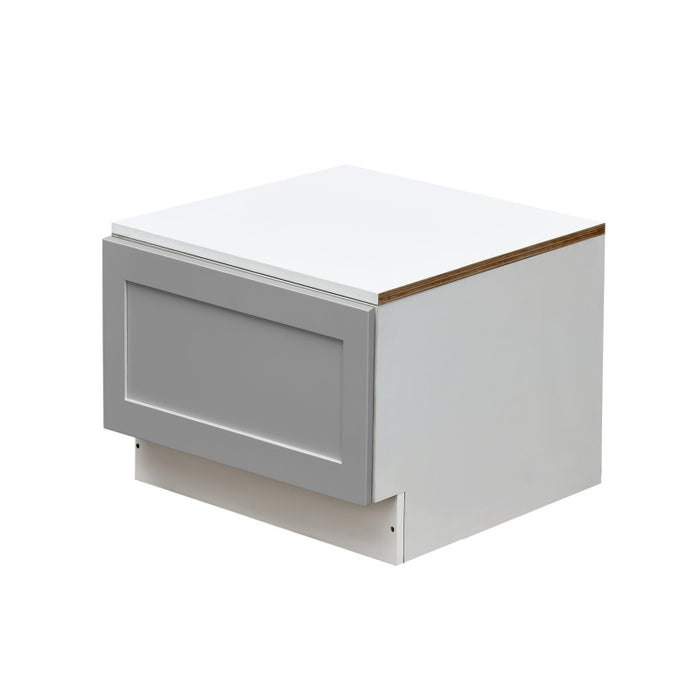 Mallorca Dolphin Gray Wood Oven Drawer Base Cabinet 1